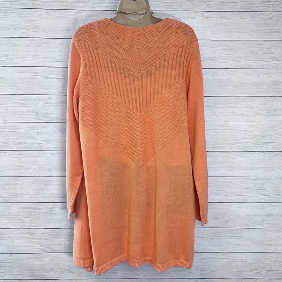 Boutique Brand Ribbed Open Front Knit Cardigan Orange 💗 - Picture 7 of 14